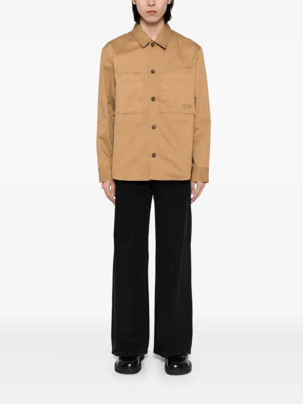 Maison Kitsuné コットン シャツ | ブラウン | FARFETCH JP