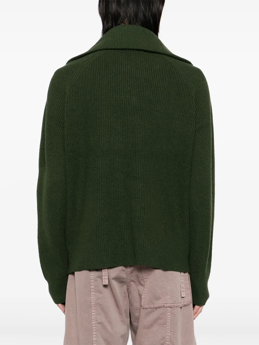 Maison Kitsuné Trui met ritskraag Groen