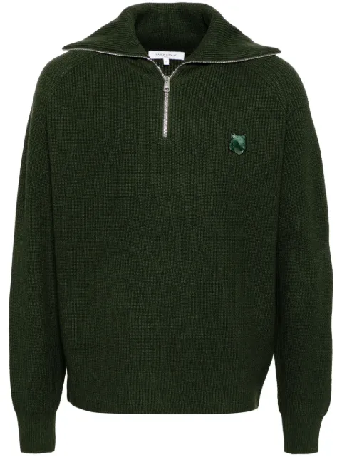 Maison Kitsuné zip-collar jumper