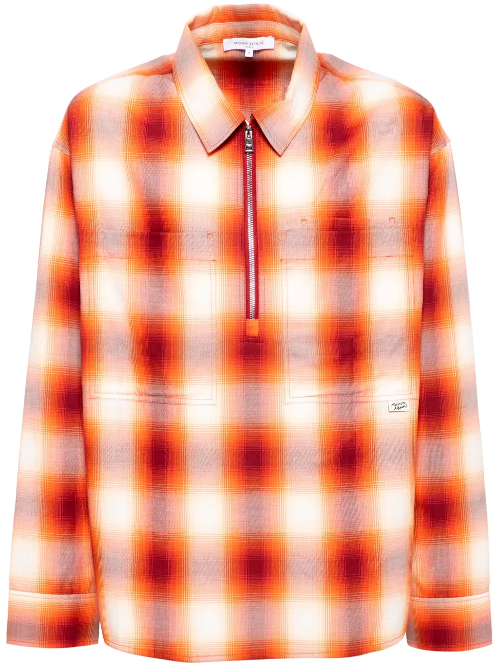 Maison Kitsuné Geruit overhemd Oranje