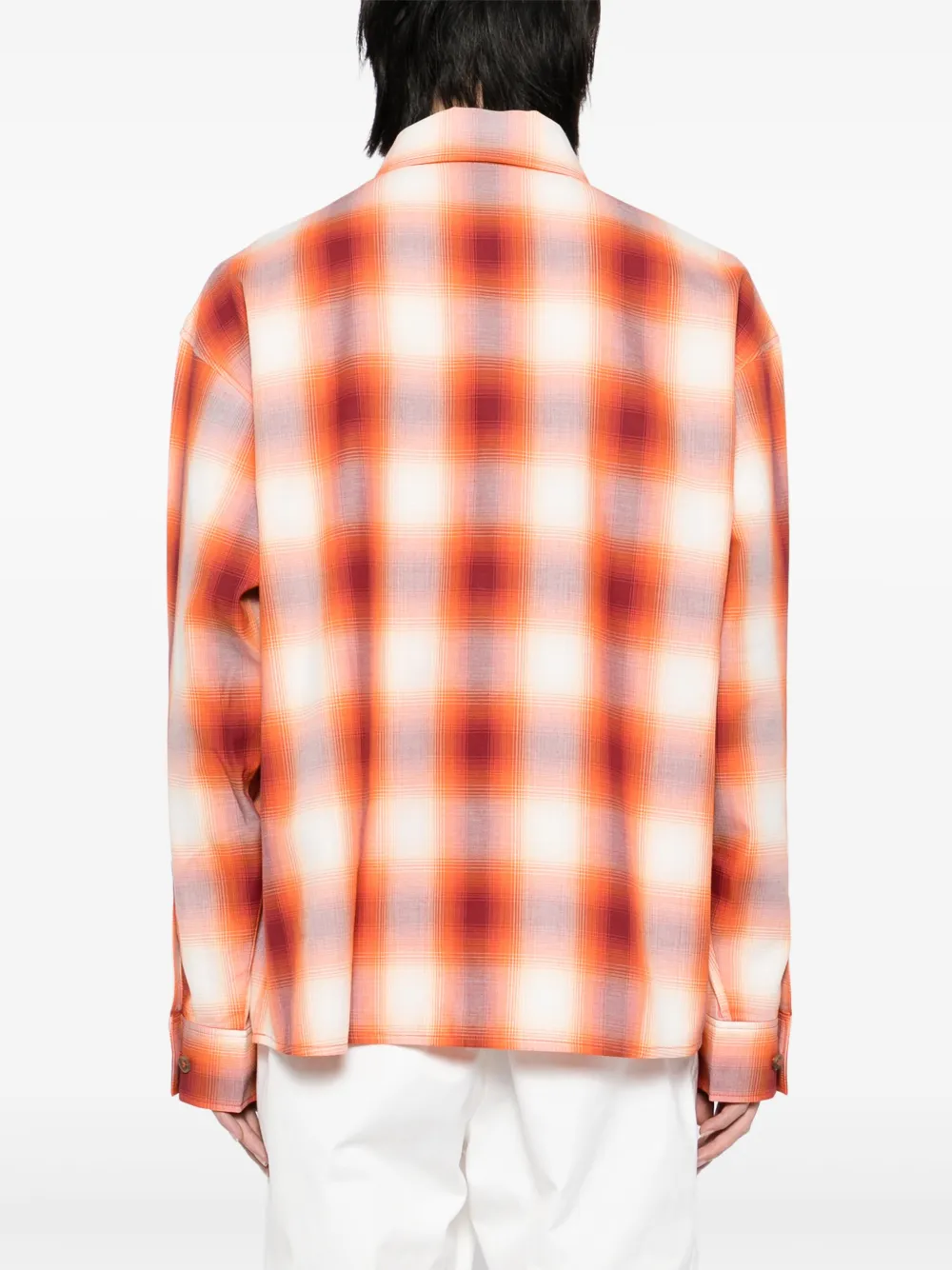 Maison Kitsuné Geruit overhemd Oranje