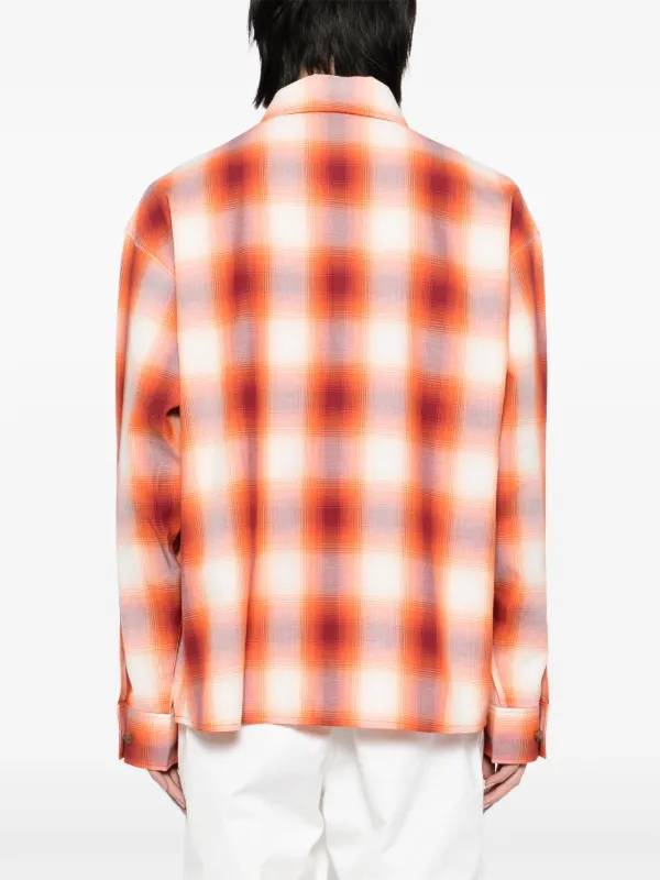 Maison Kitsuné Camicia a Quadri Arancione FARFETCH IT
