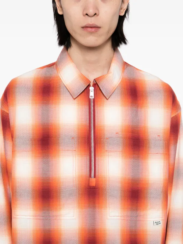 Maison Kitsuné チェック シャツ | オレンジ | FARFETCH JP