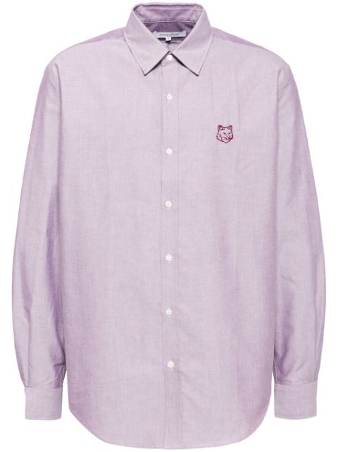 Maison Kitsuné Fox Head-embroidered shirt