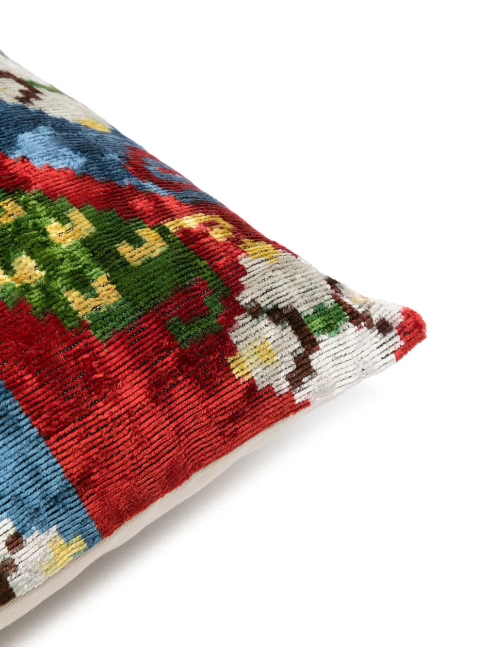 Les-ottomans Silk Velvet Cushion (50cm X 40cm) In Red