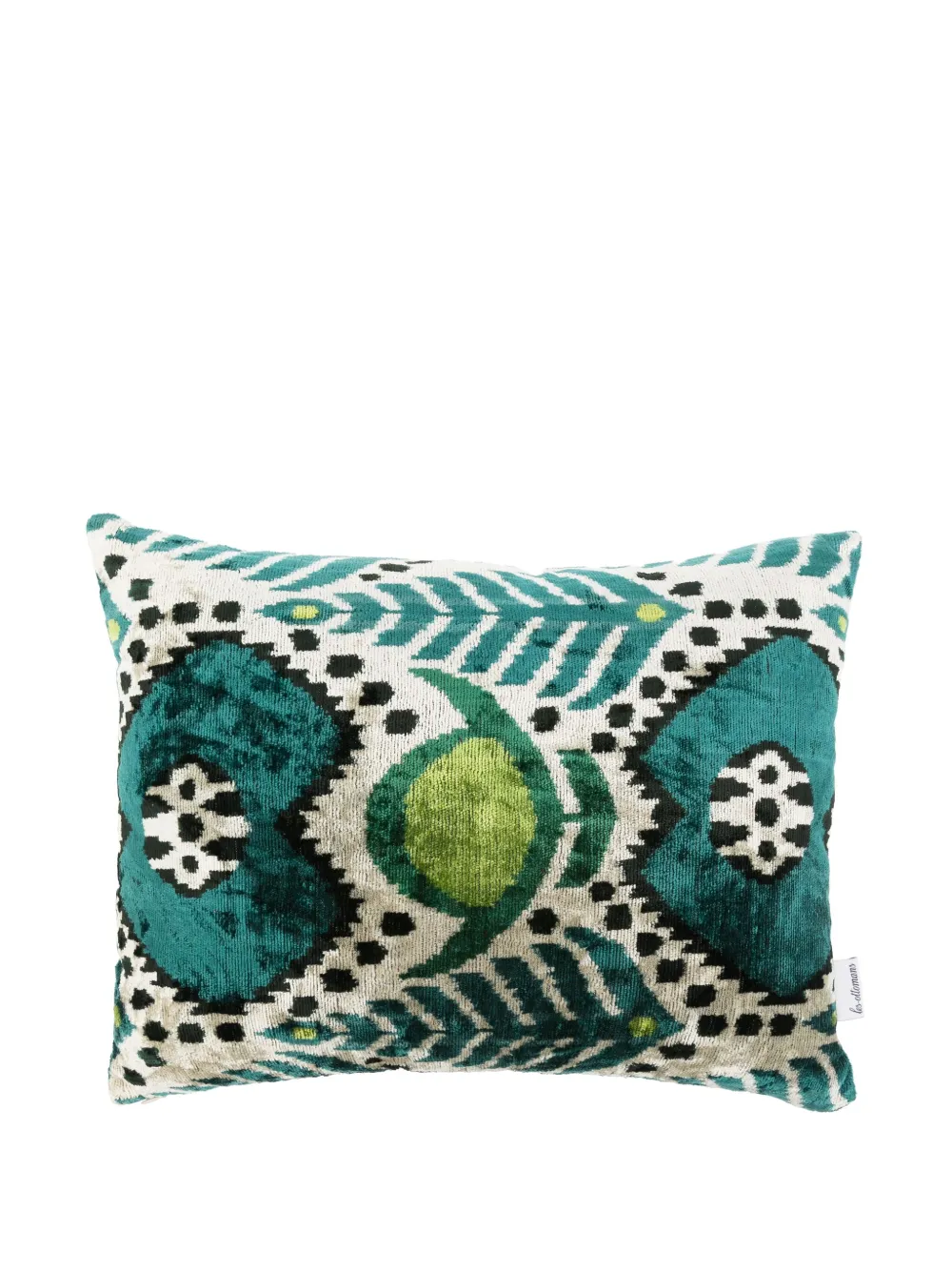 Les-Ottomans velvet cushion (40cm x 50cm) | Blue | Image 1