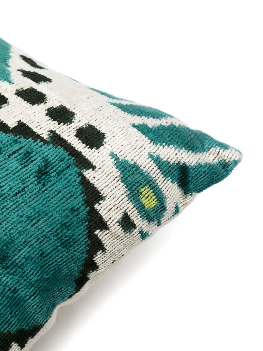Les-ottomans Velvet Cushion (40cm X 50cm) In Blue