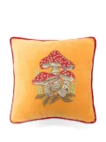 Les-Ottomans embroidered velvet cushion (50cm x 50cm) - Yellow