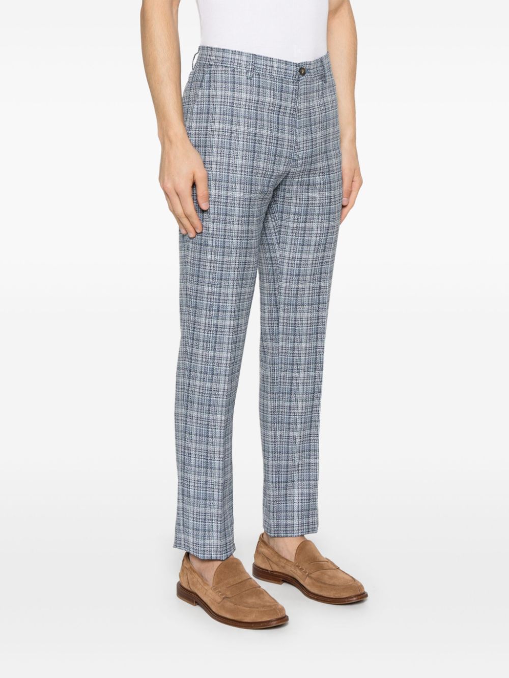 ETRO tweed trousers Blauw