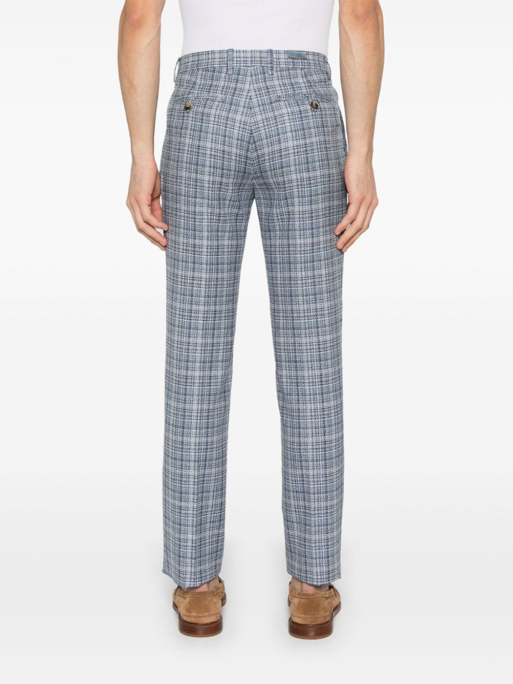 ETRO tweed trousers Blauw