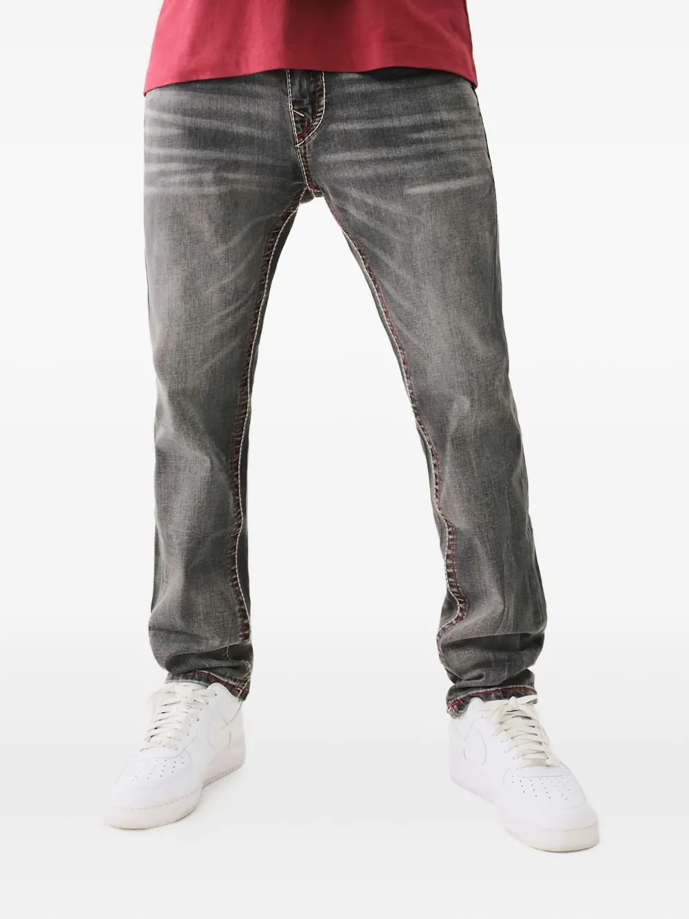 True Religion Big T Rocco Slim-fit Jeans In Gray