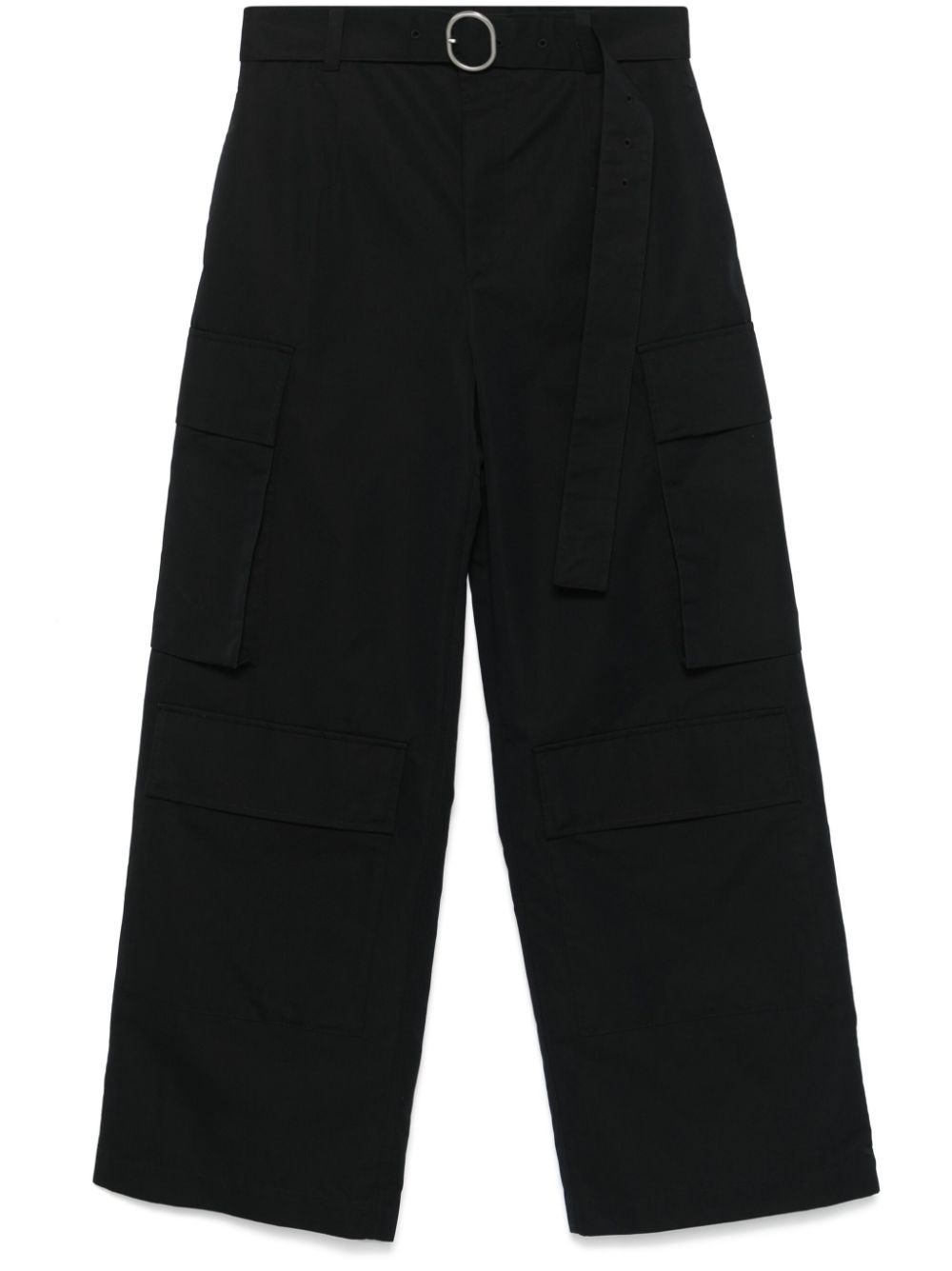 Jil Sander wide-leg cargo pants - Black