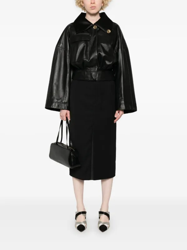 Givenchy adjustable-collar Leather Jacket | Black | FARFETCH