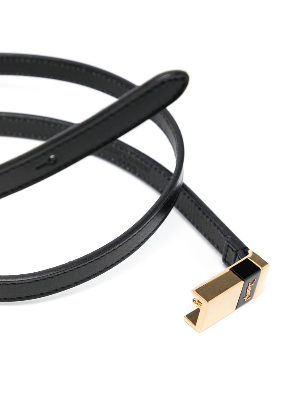 Saint Laurent logo-buckle belt - Zwart