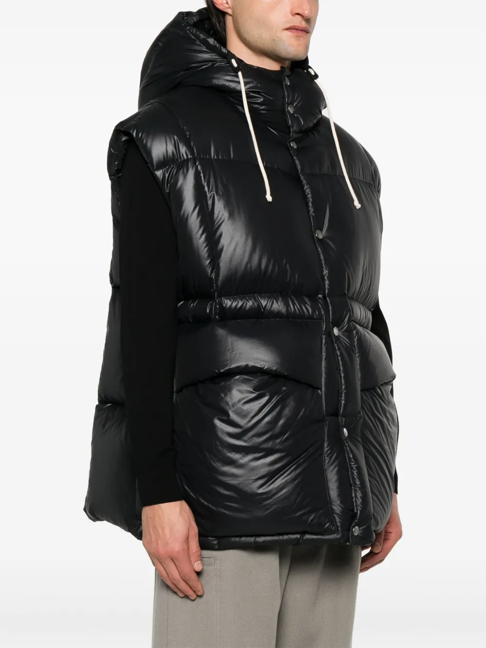 Jil Sander Gewatteerde bodywarmer Zwart