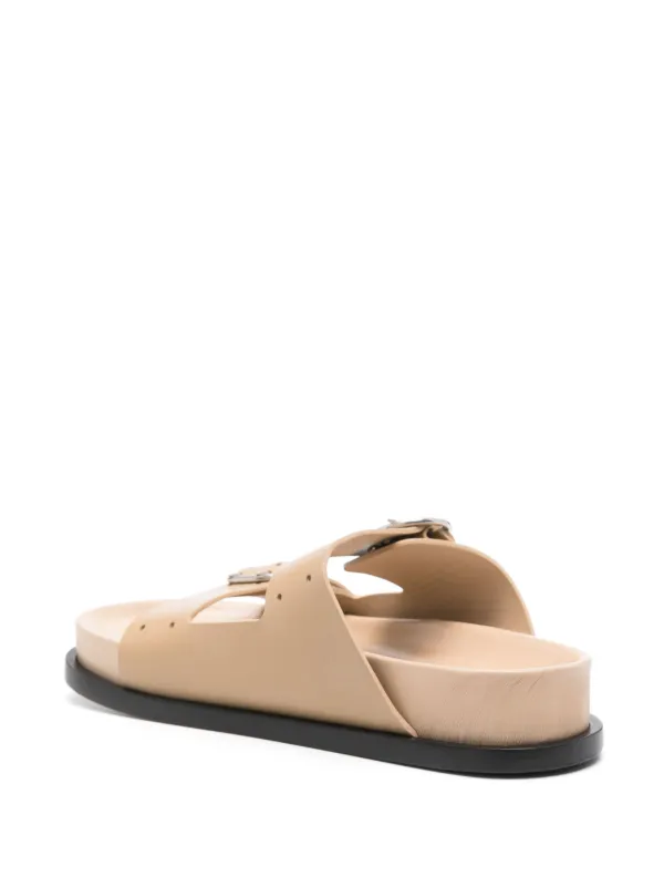 Jil Sander Pre-Owned レザー サンダル | ニュートラル | FARFETCH JP
