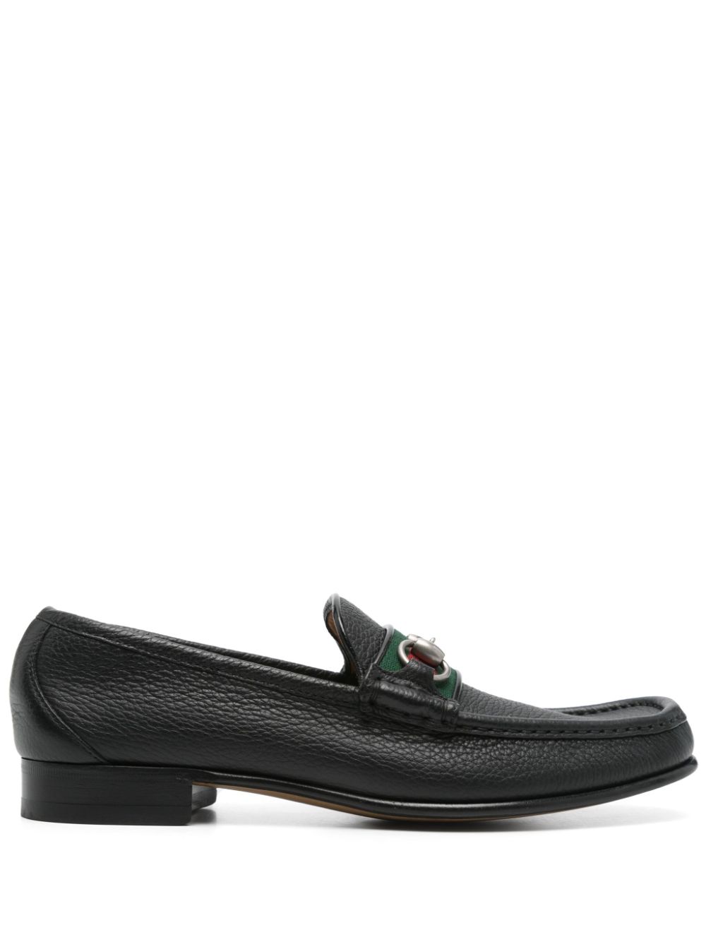 Gucci Pre-Owned Horesebit Web-strap loafers - Black