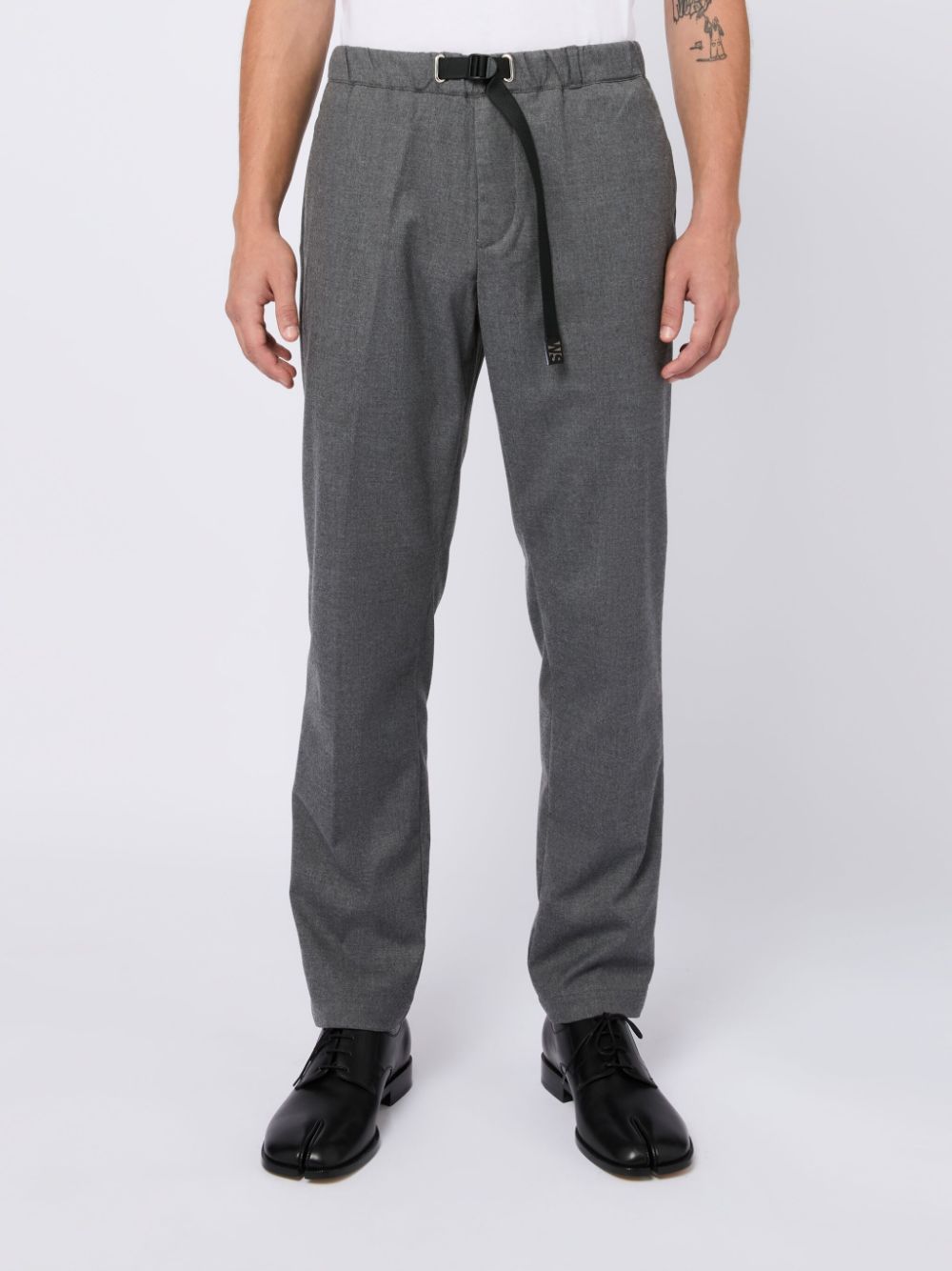 WHITE SAND FLANNEL TROUSERS 