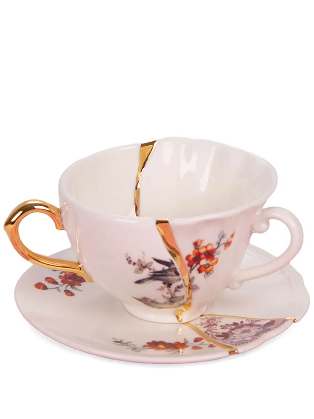 Seletti Kintsugi tea cup and saucer set | Neutrals | Image 1