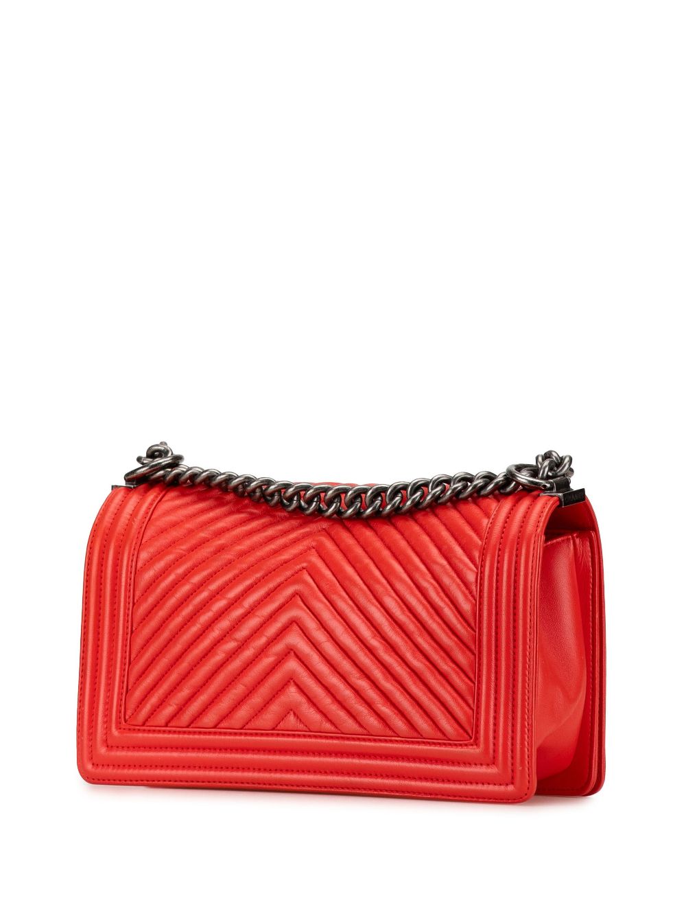 CHANEL 2014-2015 Medium Chevron Lambskin Boy Flap crossbody bag Women