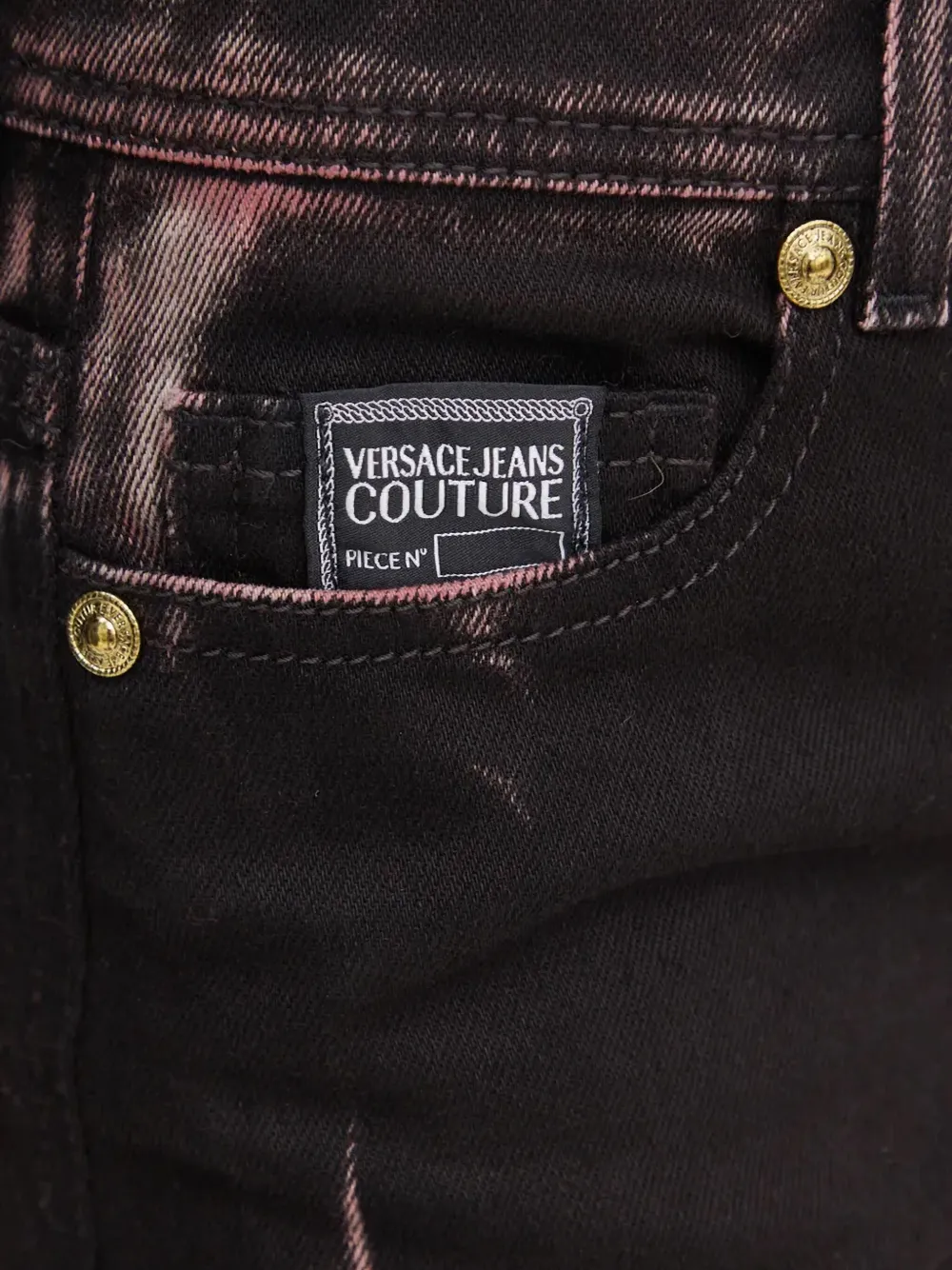 Versace Jeans Couture Buttoned Jeans In Brown
