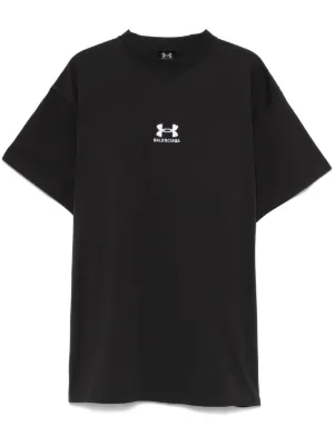 新品　Balenciaga x Under Armour ノベルティ Tシャツ Balenciaga x Under Armour® logo-embroidered T-shirt | Black | FARFETCH