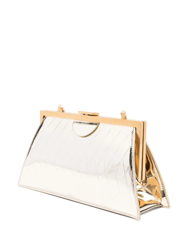 Balmain Pre-Owned Trapeze クラッチバッグ | ゴールドトーン  