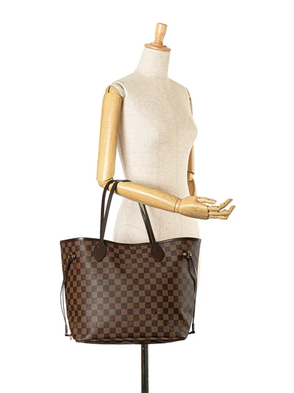 Louis Vuitton Pre Owned 2011 Damier Ebene Neverfull MM Tote Bag Brown FARFETCH SG