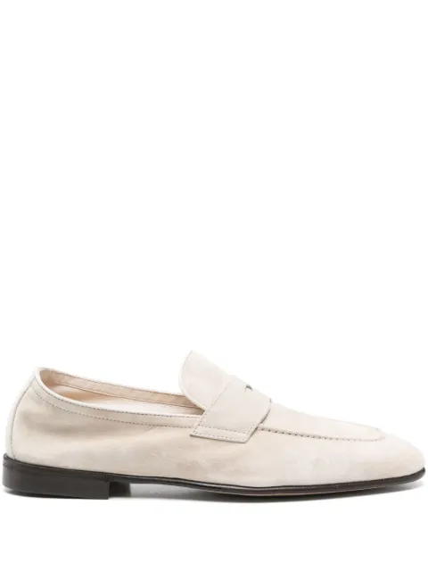 Brunello Cucinelli suede penny loafers
