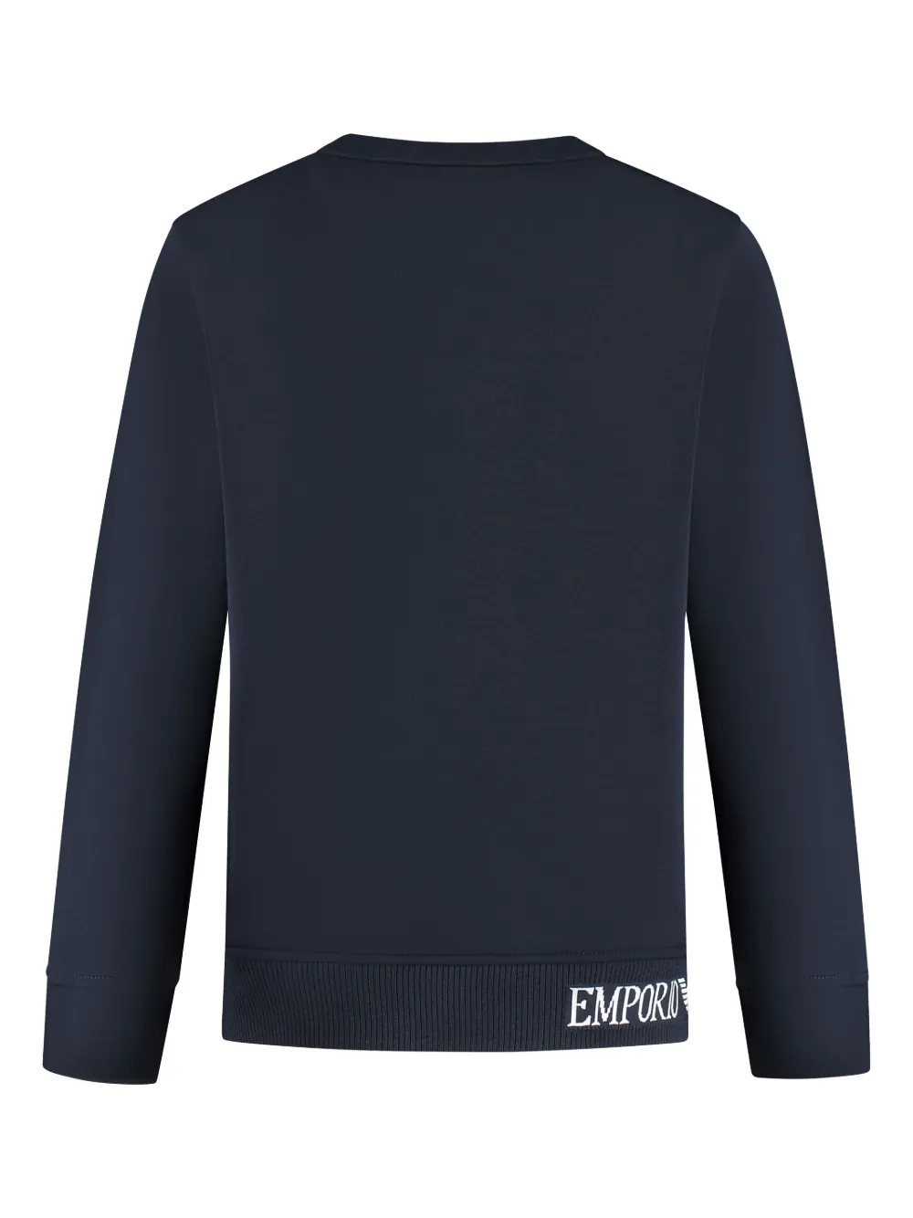 Emporio Armani Kids logo-intarsia sweatshirt - Blauw