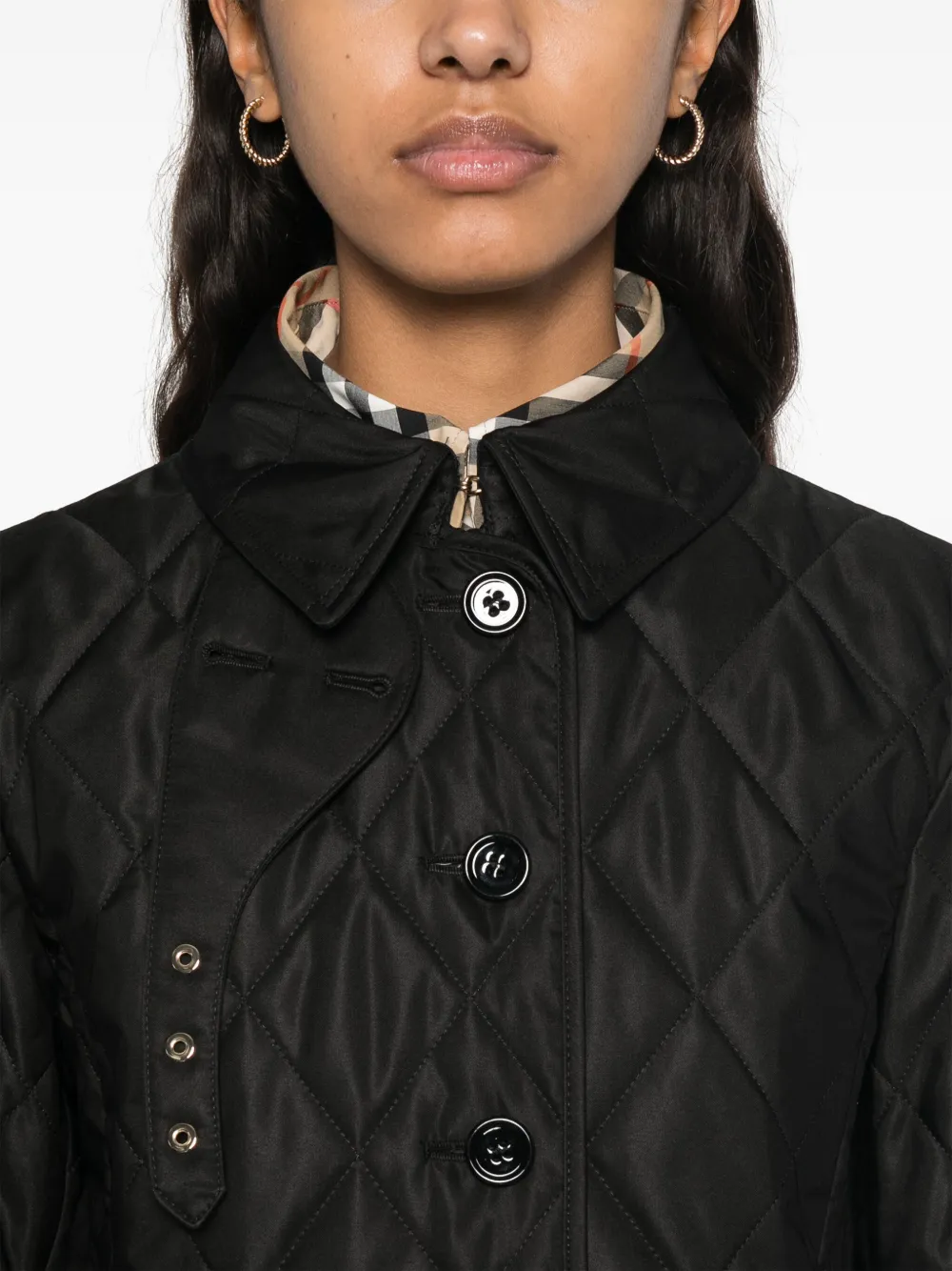 Burberry Gewatteerd jack Zwart
