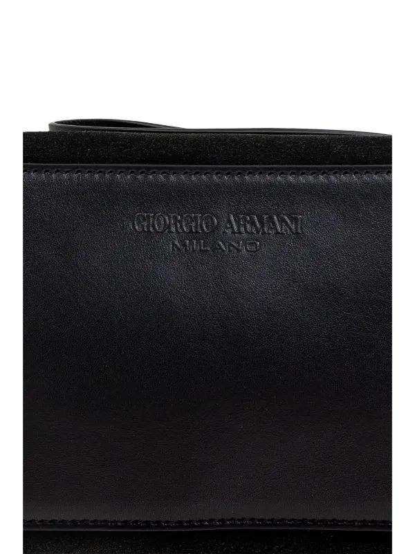 Giorgio Armani Kulturbeutel Aus Leder | Schwarz | FARFETCH DE