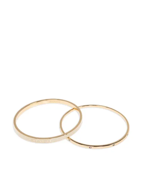 Coach crystal-embellished bracelets (set of two)