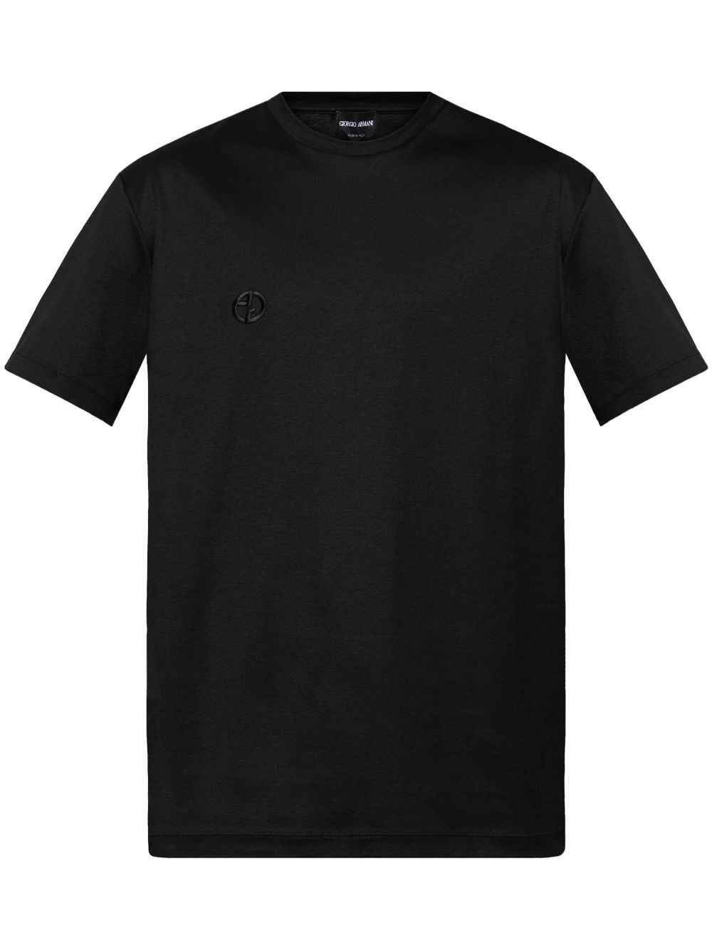 Giorgio Armani T-shirt met geborduurd logo Zwart