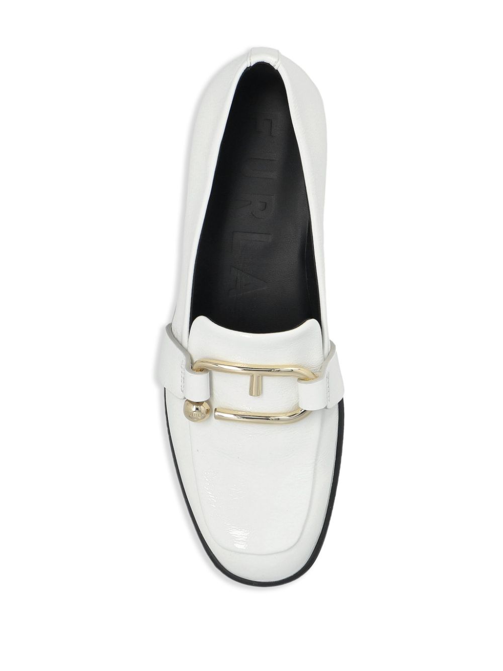 Furla Loafers met logoplakkaat Wit