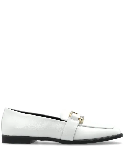 Furla mocasines con placa logo