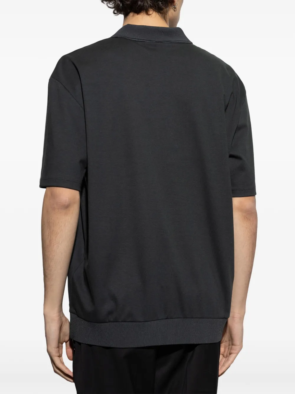 Giorgio Armani Katoenen poloshirt Zwart