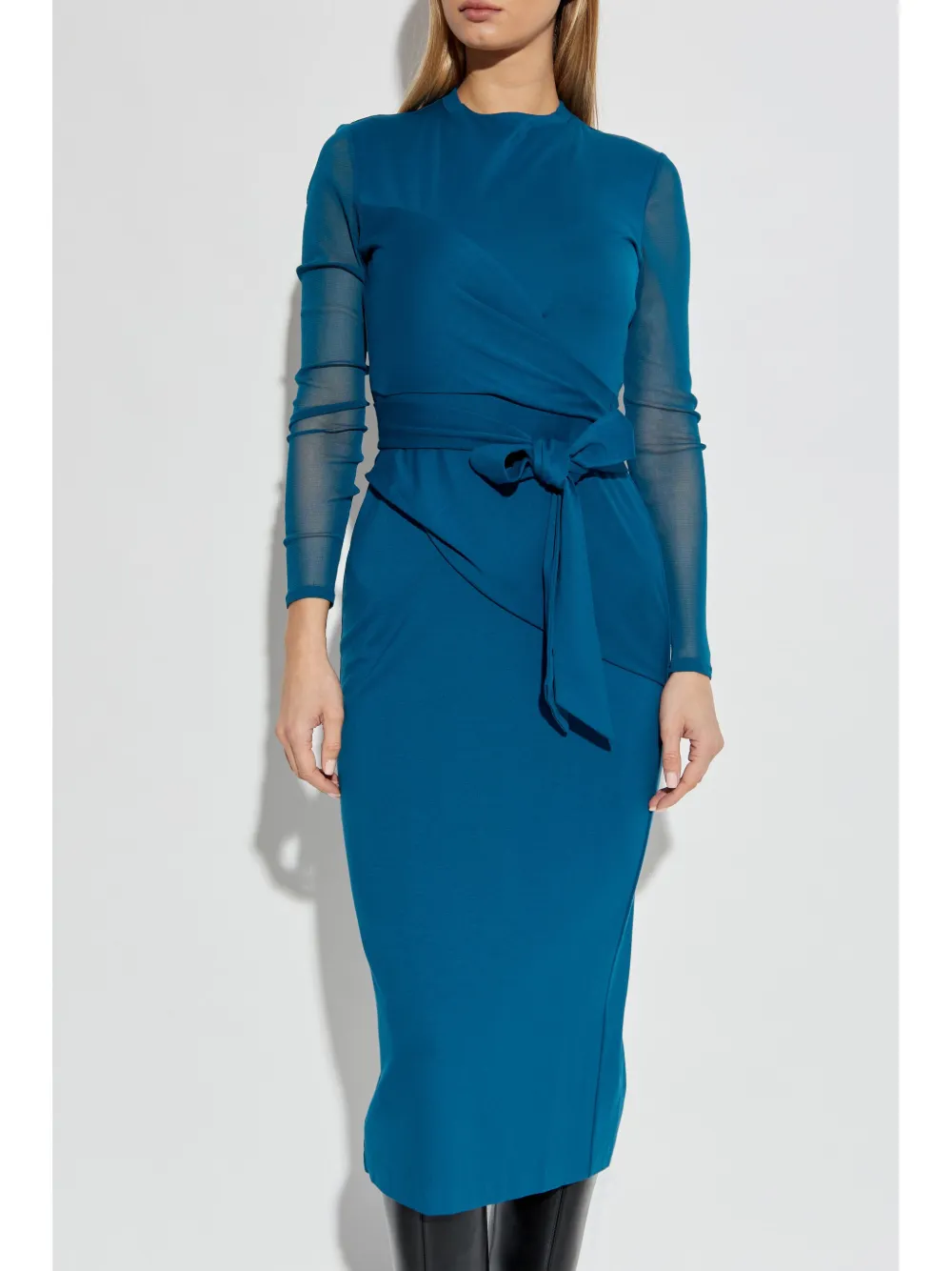 DVF Diane von Furstenberg Gedrapeerde midi-jurk Blauw