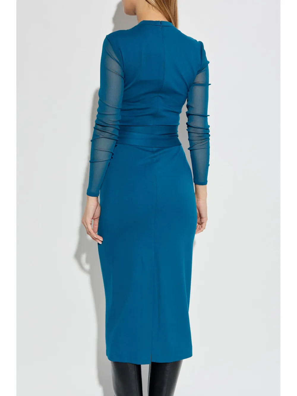 DVF Diane von Furstenberg Gedrapeerde midi-jurk Blauw