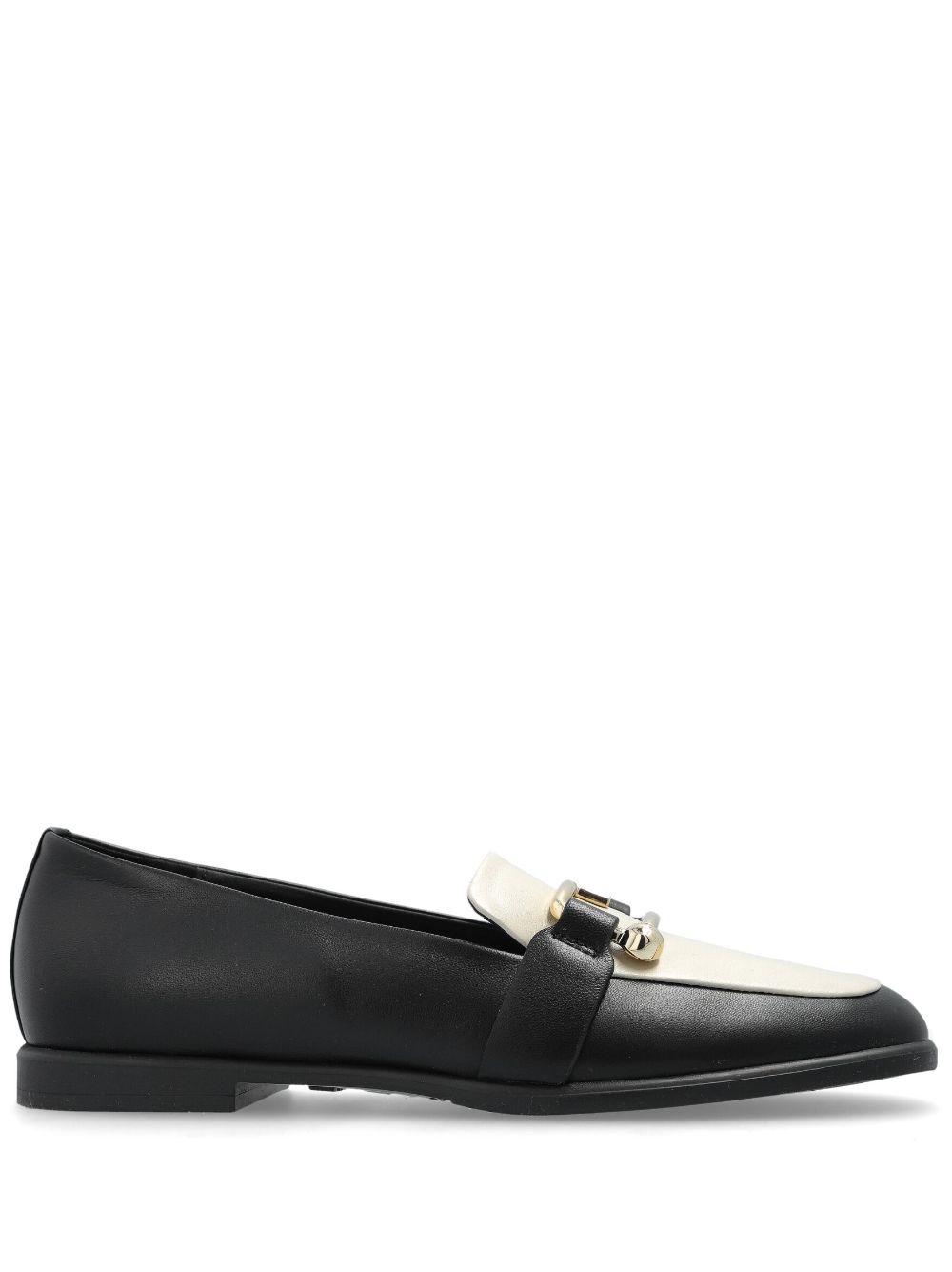 Furla Loafers met logoplakkaat Zwart