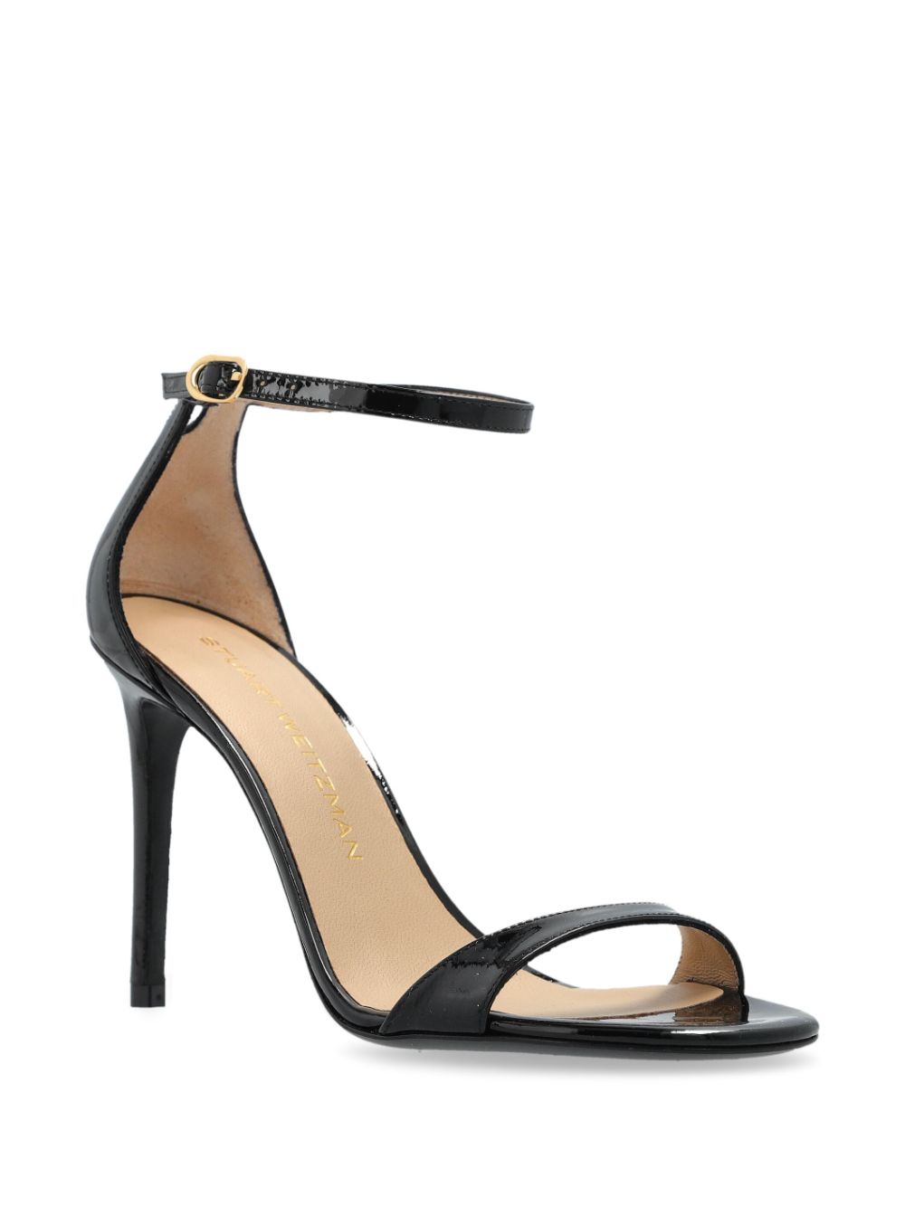 Stuart Weitzman 100mm leather sandals - Black