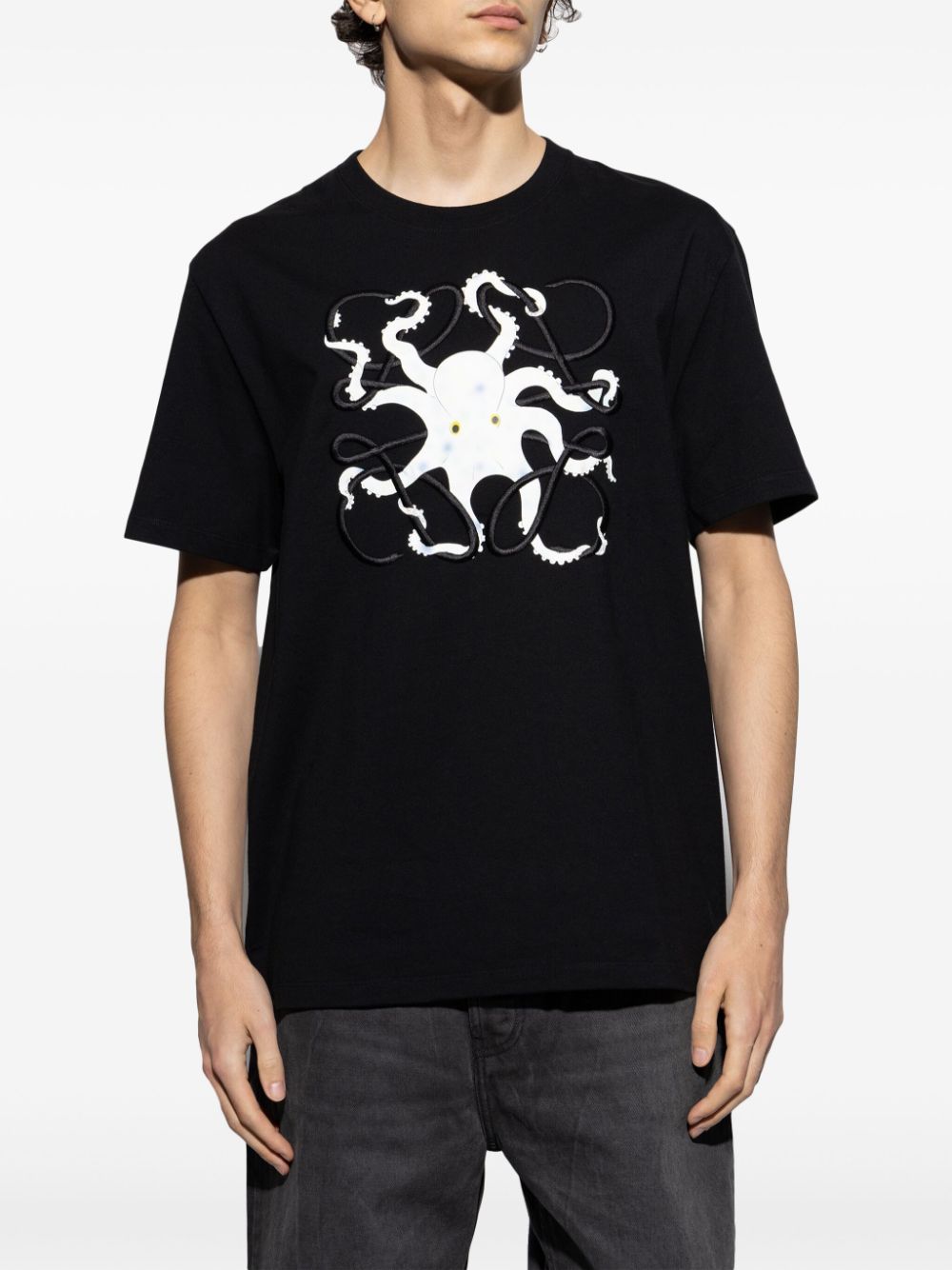 LOEWE x Suna Fujita cotton T-shirt - Zwart