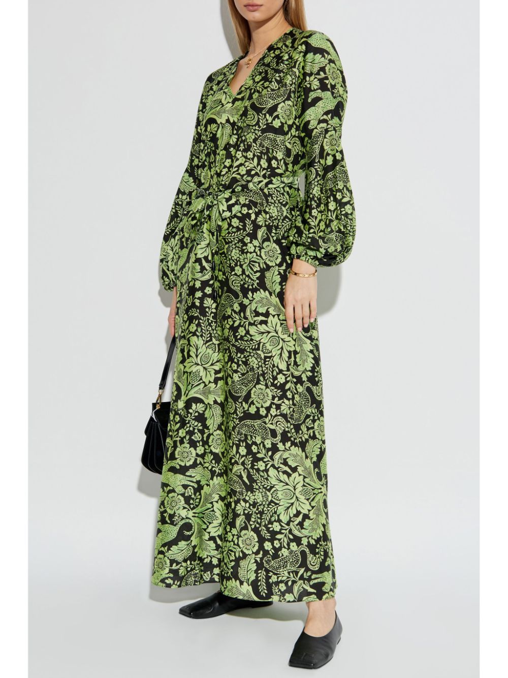 DVF Diane von Furstenberg Maxi-jurk met bloemenprint - Groen