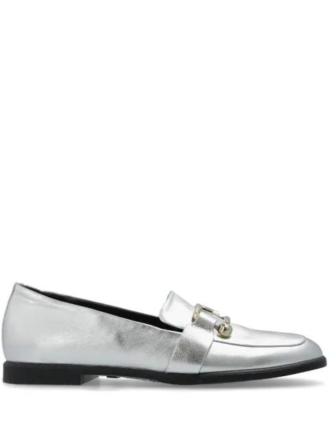 Furla mocasines con placa logo