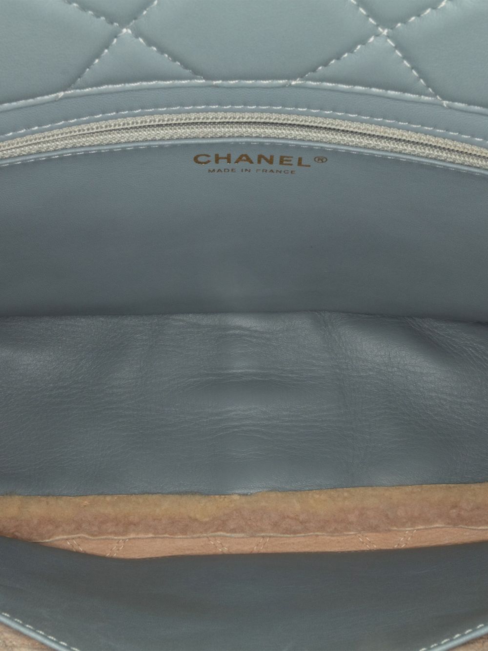 Affordable HOT SALE CHANEL 2019 Maxi Bicolor Shearling Single Flap shoulder bag Women