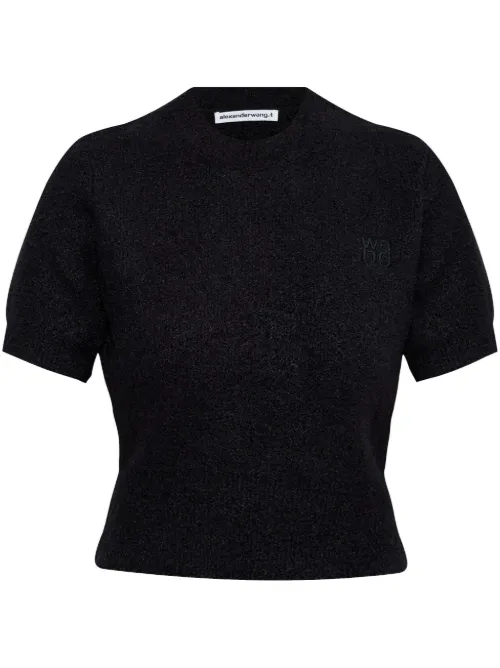 Haut en maille à logo brodé - Alexander Wang - Modalova