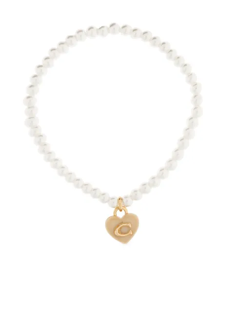 Coach heart-charm bracelet