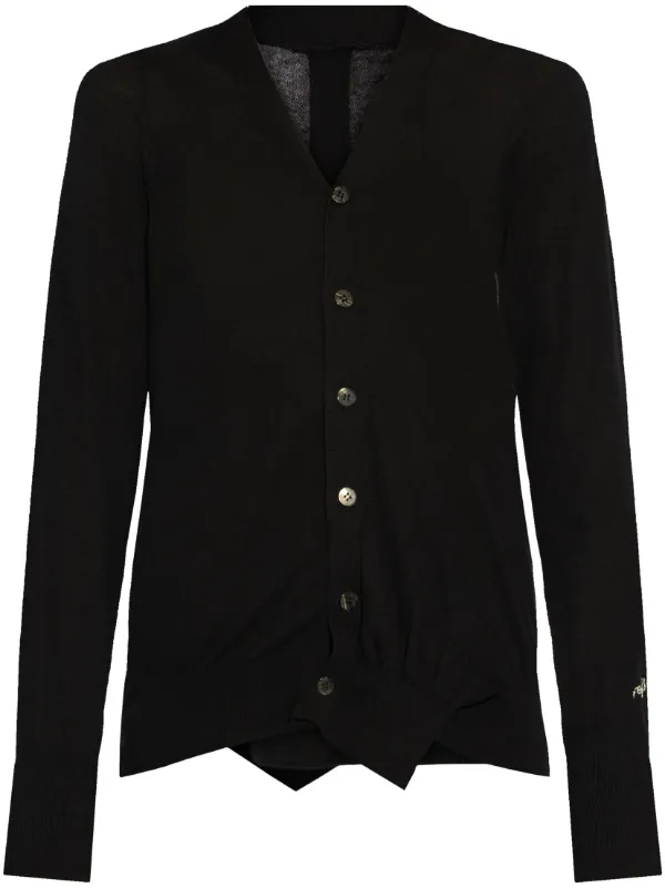 Yohji Yamamoto ブラック カーディガン Yohji Yamamoto コットン カーディガン | ブラック | FARFETCH JP