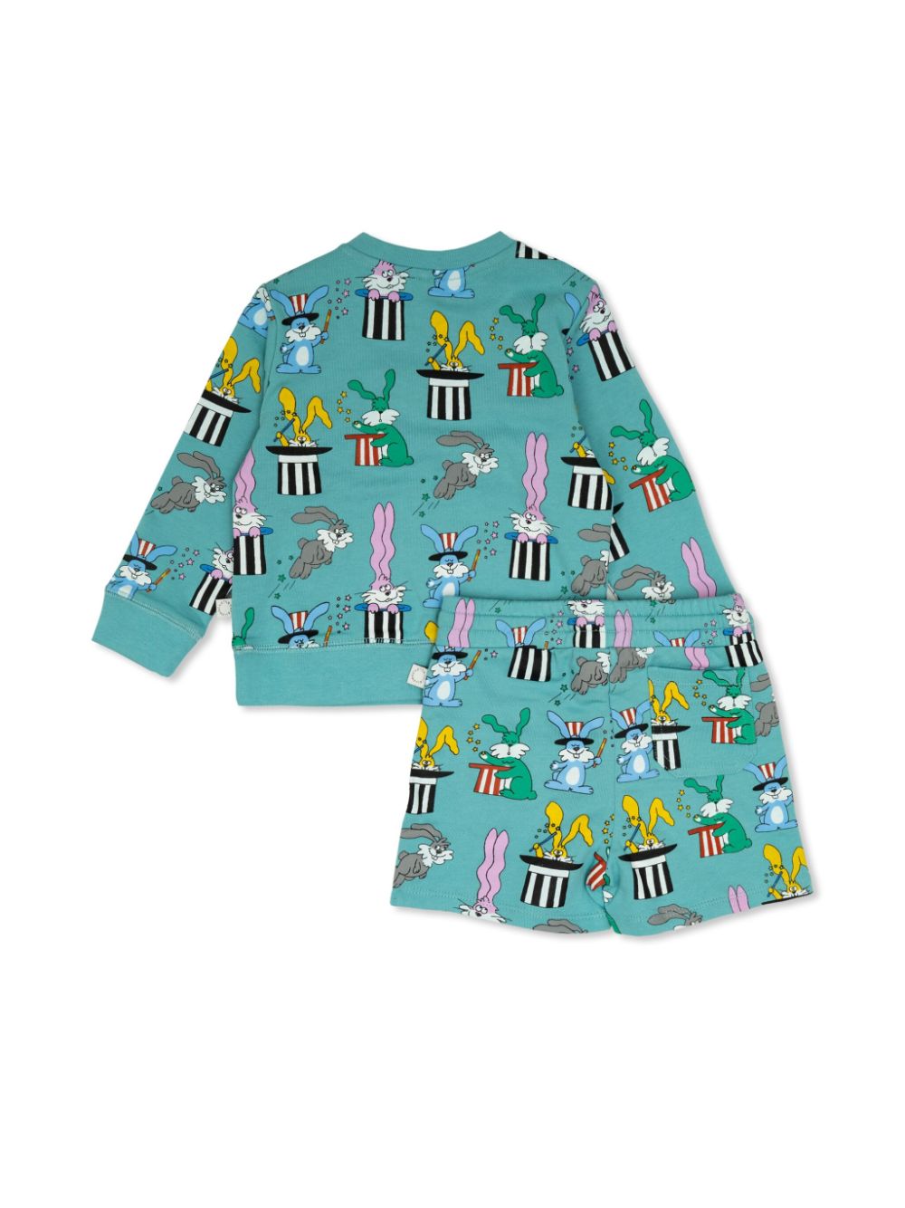 Stella McCartney Kids graphic-print sweatshirt and shorts set - Blue