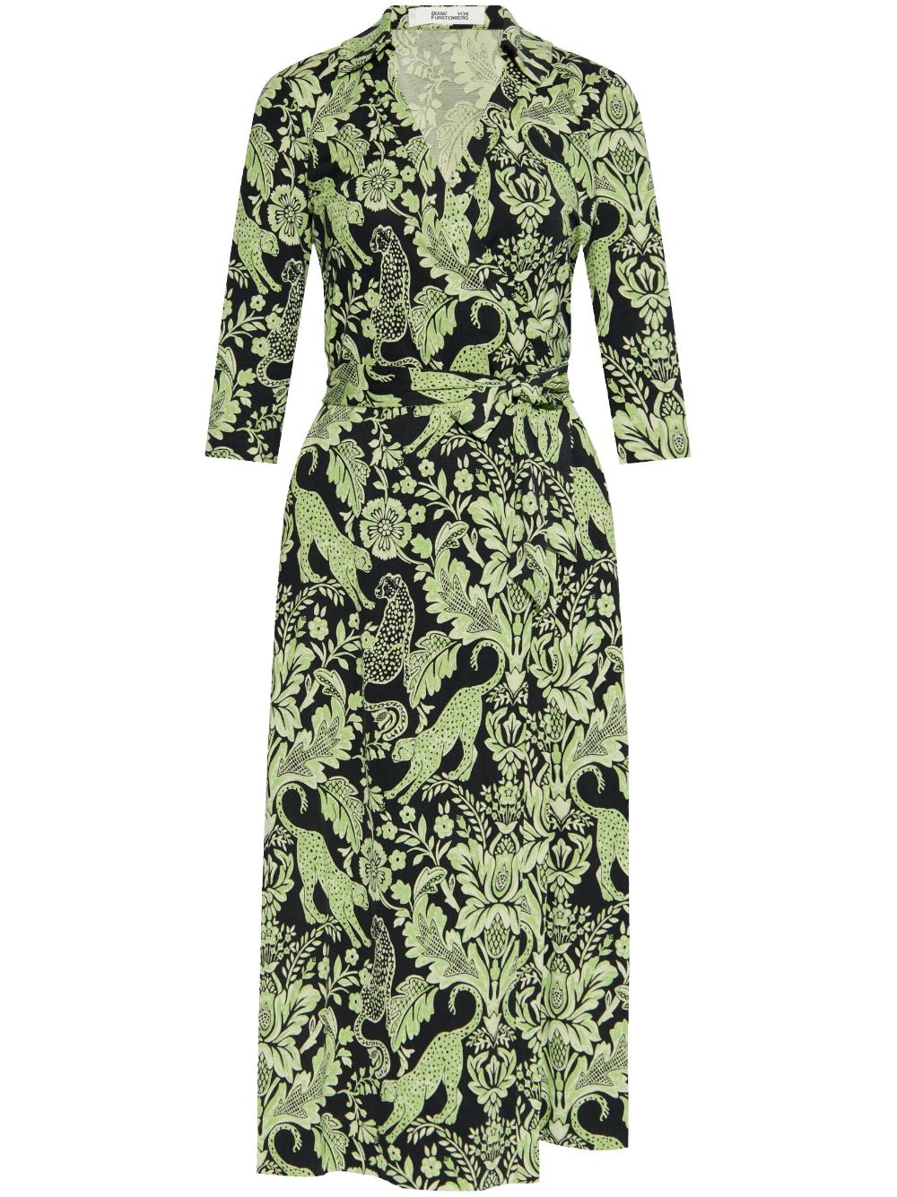 floral-print wrap dress